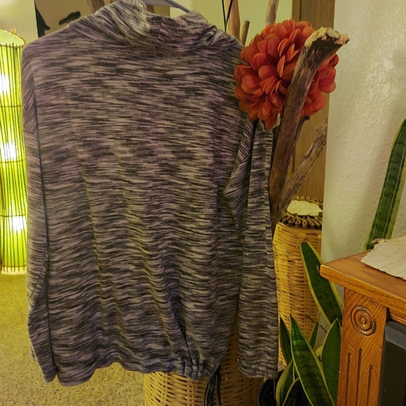 Talbots Women's Cowl Neck Drawstring Sweatshirt - Picture 3 of 3